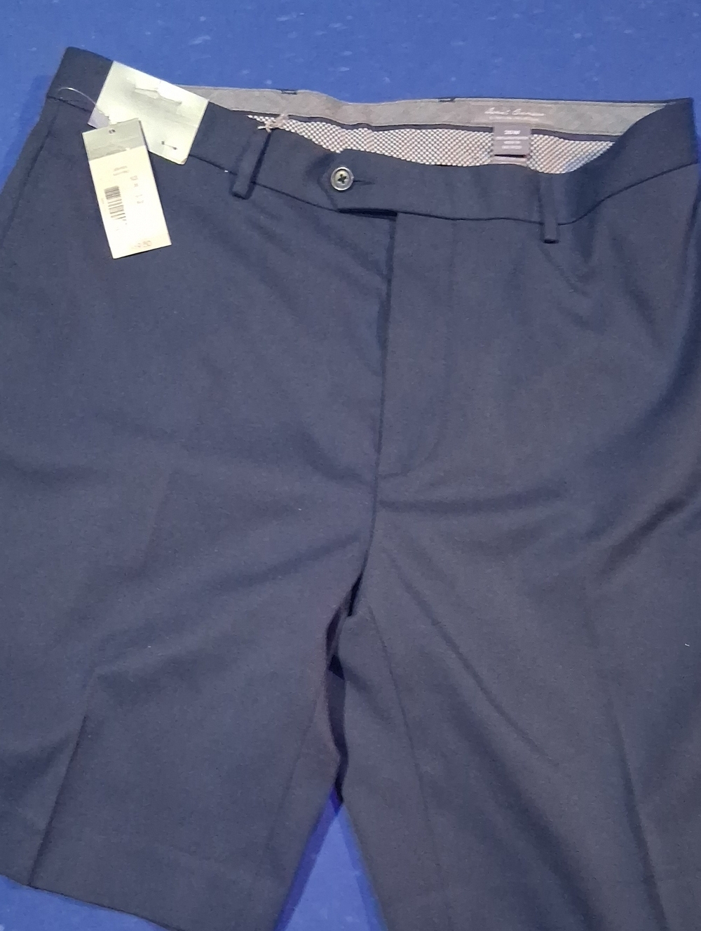 Daniel Cremieux Navy Flat-Front Casual Shorts
